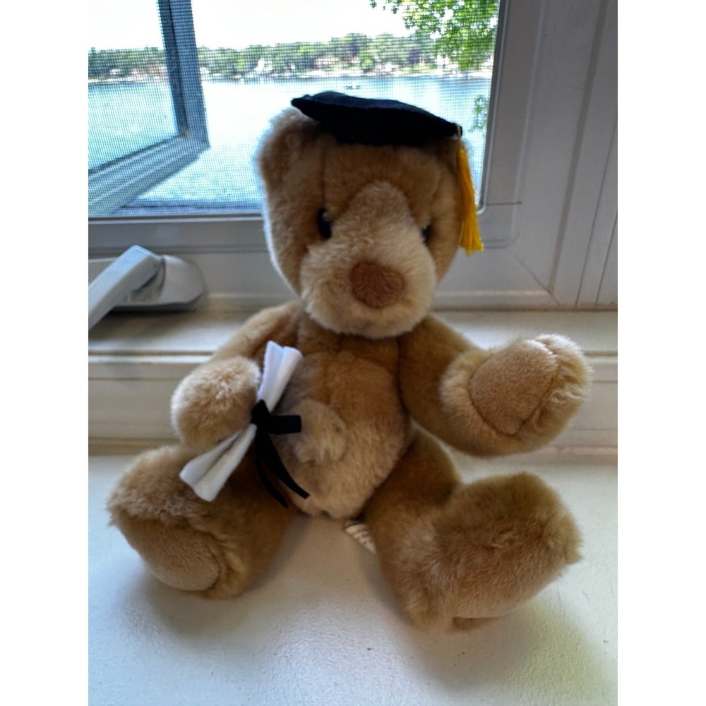 Bellybutton graduation jointed plush stuffed animal bear